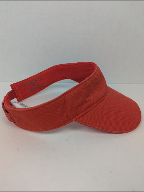Tory Burch Sport Performance Burnt Orange Red Adjustable Visor Tennis Golf - Picture 5 of 13